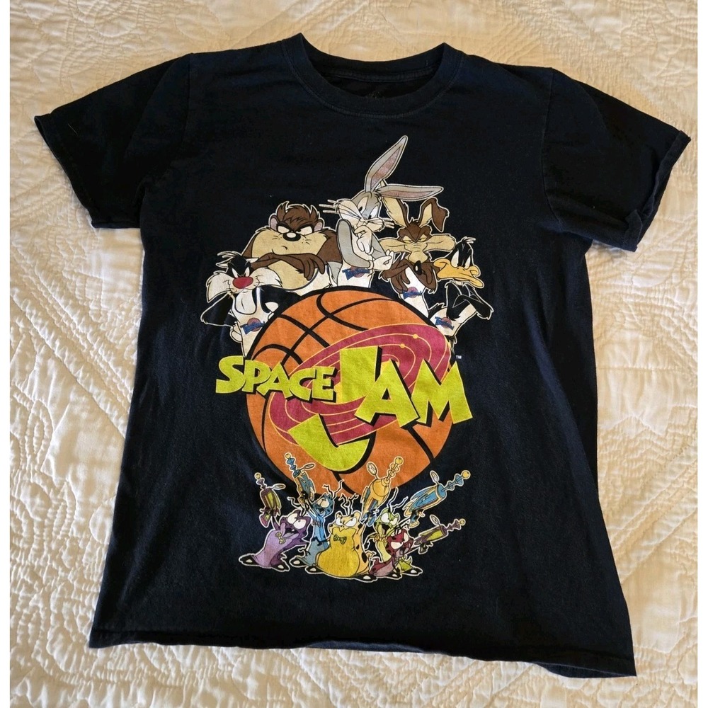 Space Jam Shirt S Bugs Bunny Disney Basketball Taz Looney Tunes Tweety Vtg 90s